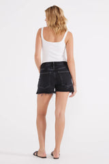 ÉTICA Denim - Haven Relaxed Short | Made from Upcycled Materials | Black Pearl - Cutoffs - Afterglow Market