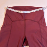 #save - Lululemon Size 4 Maroon Women’s Power Through High Rise Tights/Leggings - Afterglow Market
