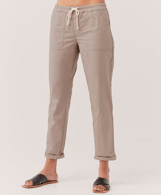 Woven Twill Roll Up Pant