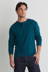 Fair Indigo - 100% Organic Cotton Long Sleeve Henley - Shirts - Afterglow Market