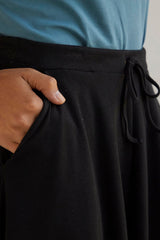 Fair Indigo - 100% Organic Cotton Midi Skirt with Pockets - Skirts - Afterglow Market