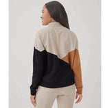 Pact - Airplane Colorblock Pullover | 100% Organic Cotton and Fair Trade | Wheat-Black-Chai - Sweaters - Afterglow Market