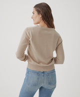 Pact - Classic Fine Knit Cardigan | Wheat Heather - Cardigans - Afterglow Market