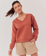 Pact - Courtside V-Neck Sweatshirt | Adobe - Sweatshirts - Afterglow Market