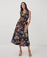 Pact - Fit & Flare Cap Sleeve Midi Dress - Dresses - Afterglow Market