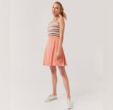 Pact - Fit & Flare Strappy Dress | Bliss Stripe/Canyon Clay - Strap Mini - Afterglow Market