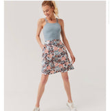Pact - Fit & Flare Strappy Dress | Lake Blossoms/Lake Stripe - Strap Mini - Afterglow Market