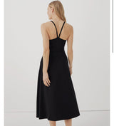 Pact - Fit & Flare Strappy Midi Dress | Black - Strap Midi - Afterglow Market