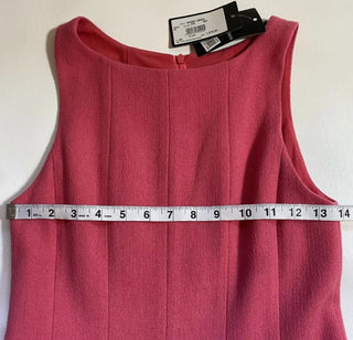 NWT $1075 Emporio Armani Size 6 Pink 100% Wool Fit N Flare Panel Dress
