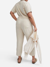 Mate The Label - Linen Short Sleeve Jumpsuit - Jumpsuits - Afterglow Market