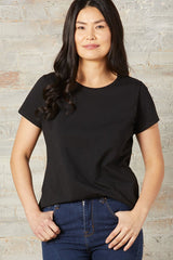 Fair Indigo - Organic Relaxed Crew Neck T-shirt - Tops - Afterglow Market