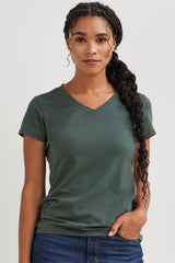 Fair Indigo - Organic V-neck T-shirt - Tops - Afterglow Market