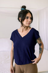 People of Leisure - Vacation V Neck Tee - Tops - Afterglow Market
