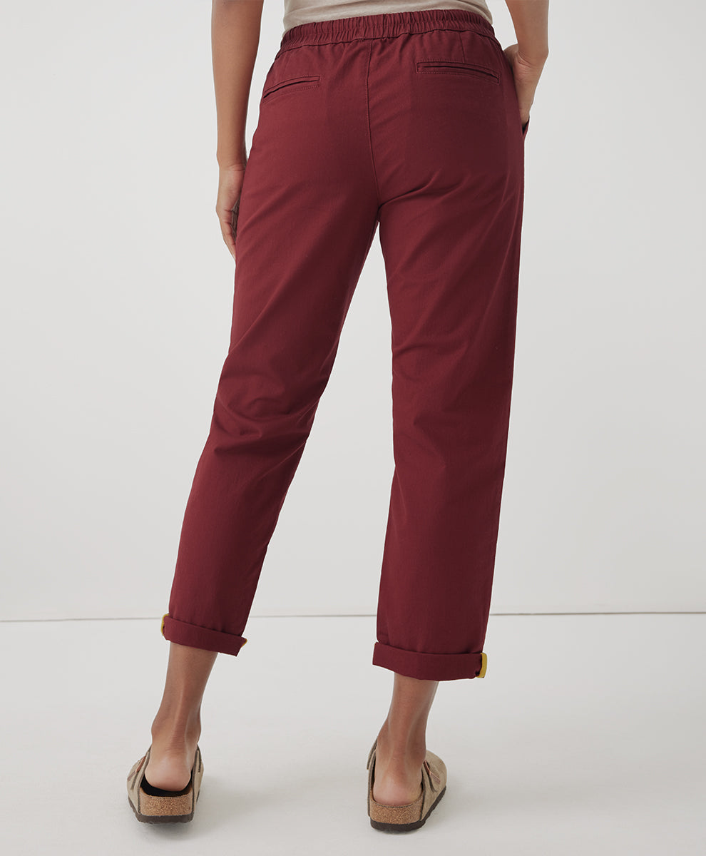 Woven Twill Roll Up Pant